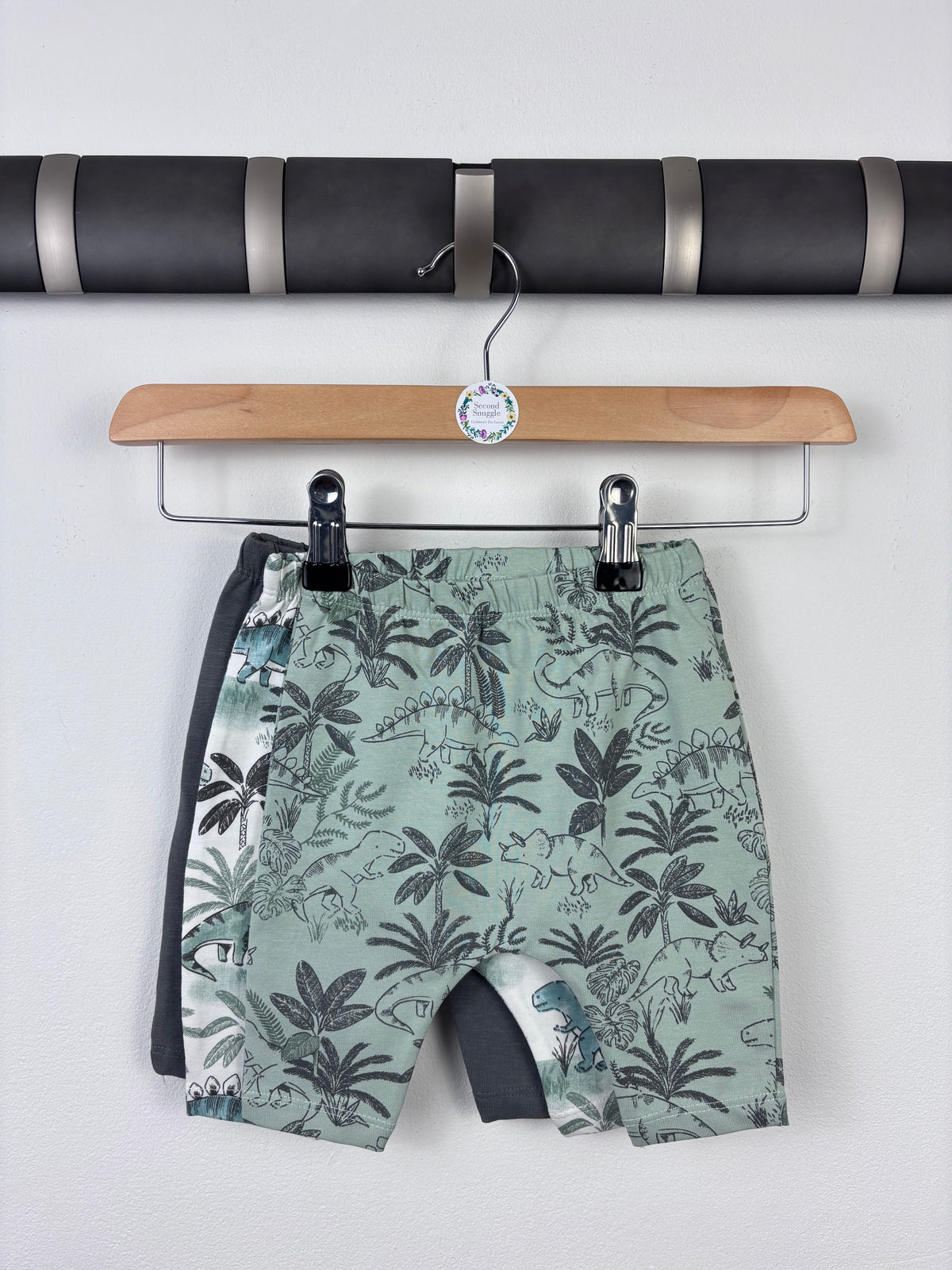 Tu Green Dinosaur 3 Pack Leggings Up To 1 Month-Leggings-Second Snuggle Preloved