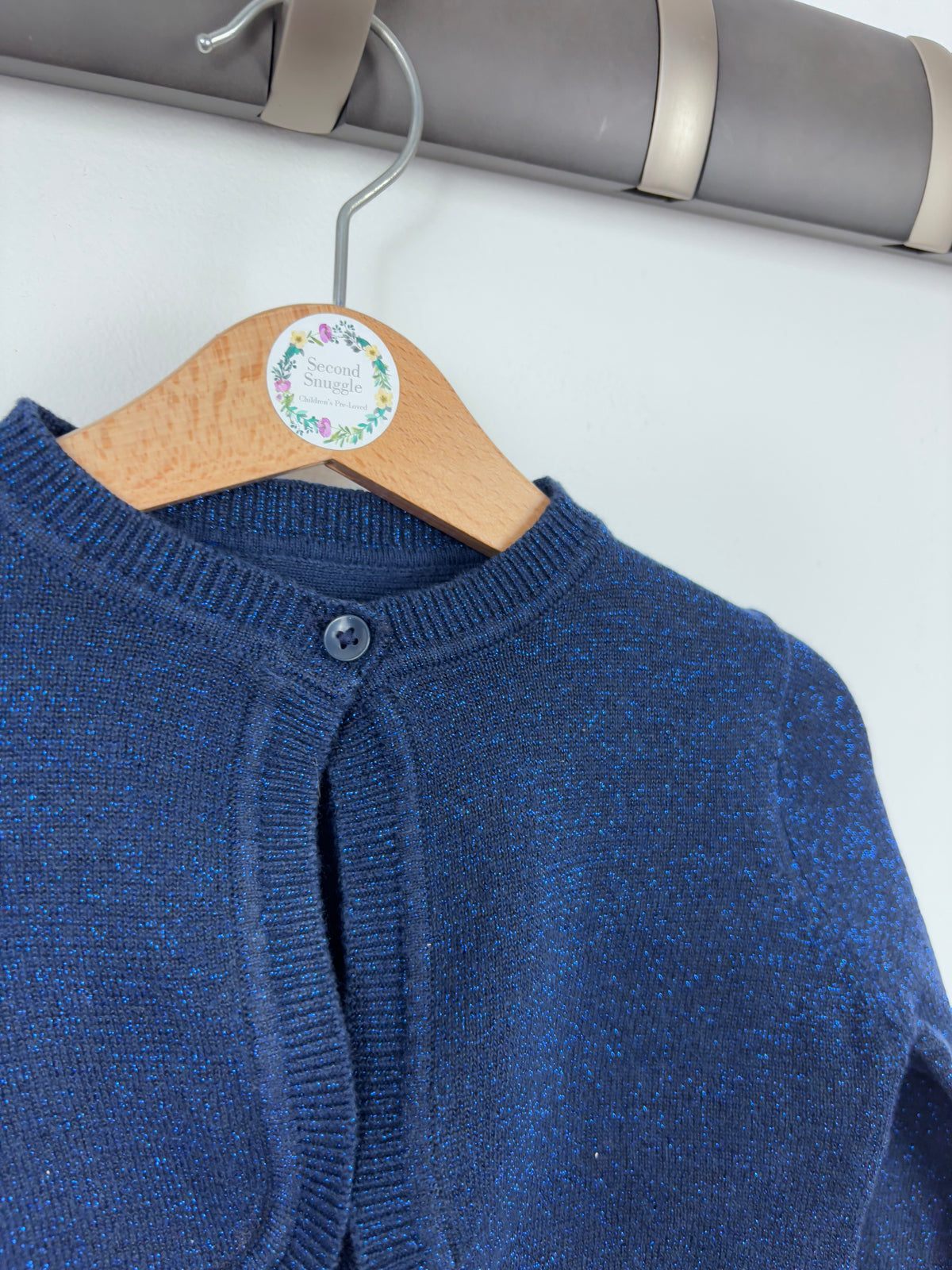 M&S Navy Sparkle Bolero Cardigan 2-3 Years-Cardigans-Second Snuggle Preloved