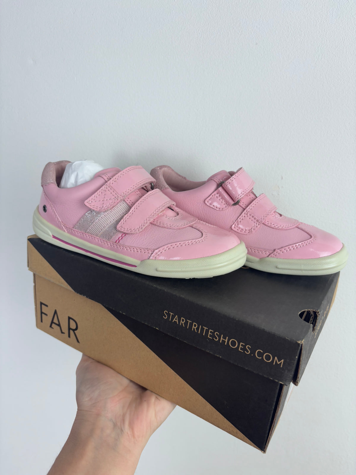 Start Rite Pink Leather Trainers UK 10.5 G-Shoes-Second Snuggle Preloved