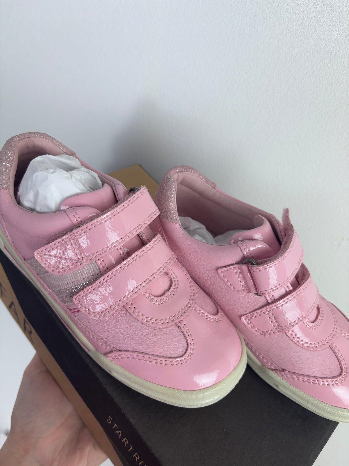 Start Rite Pink Leather Trainers UK 10.5 G-Shoes-Second Snuggle Preloved