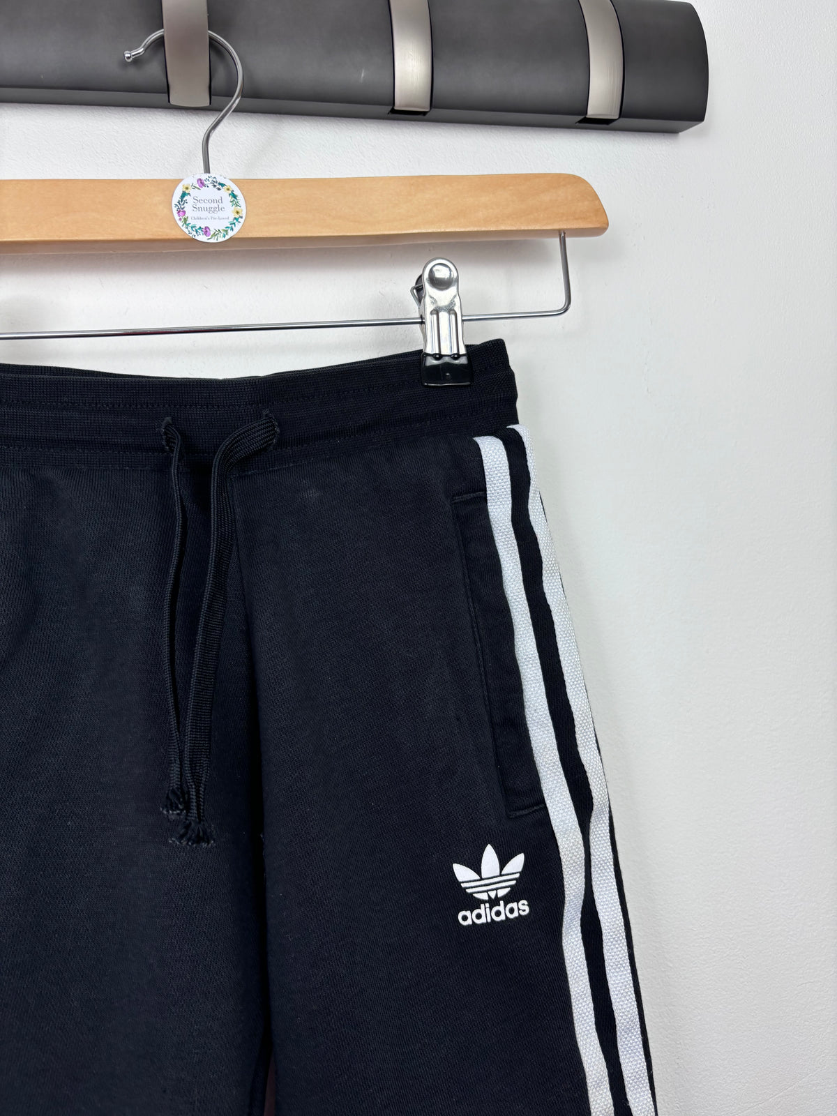 Adidas Black 3 Stripe Joggers Trefoil Logo 5-6 Years-Trousers-Second Snuggle Preloved