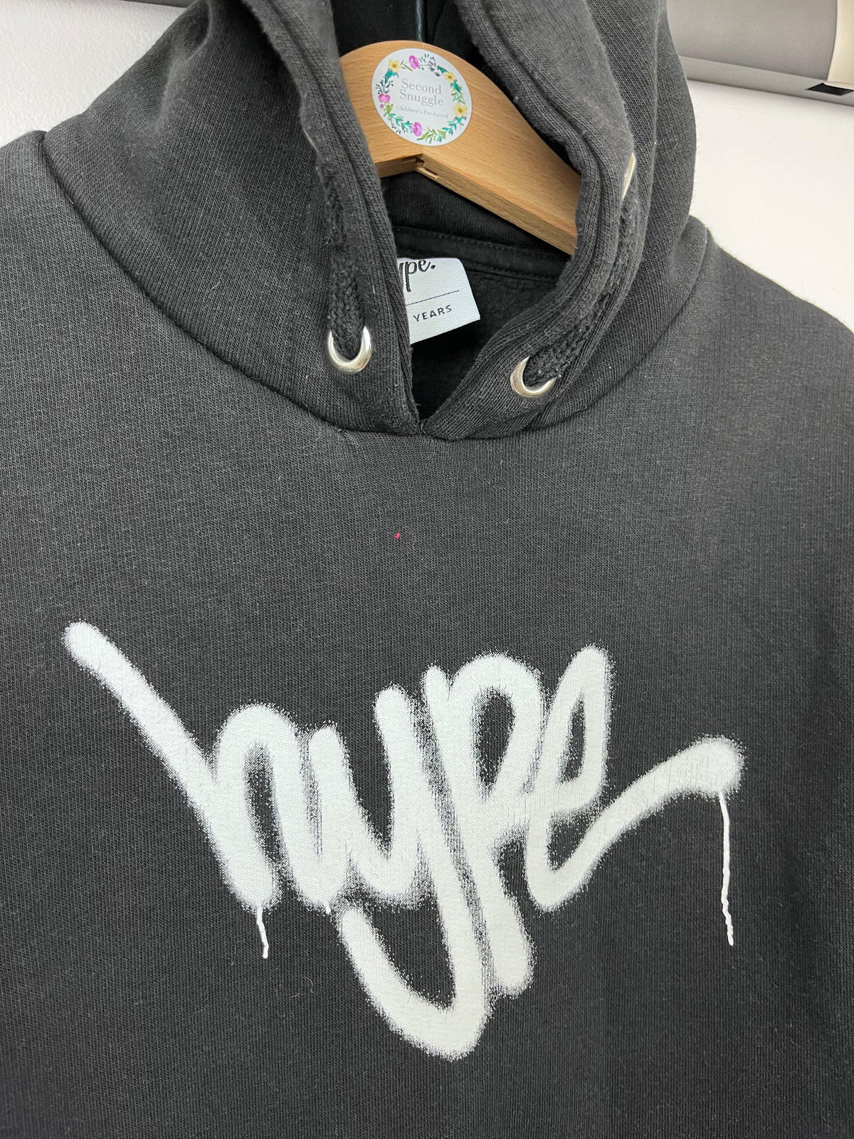 Hype Black Hoodie 9-10 Years-Hoodies-Second Snuggle Preloved