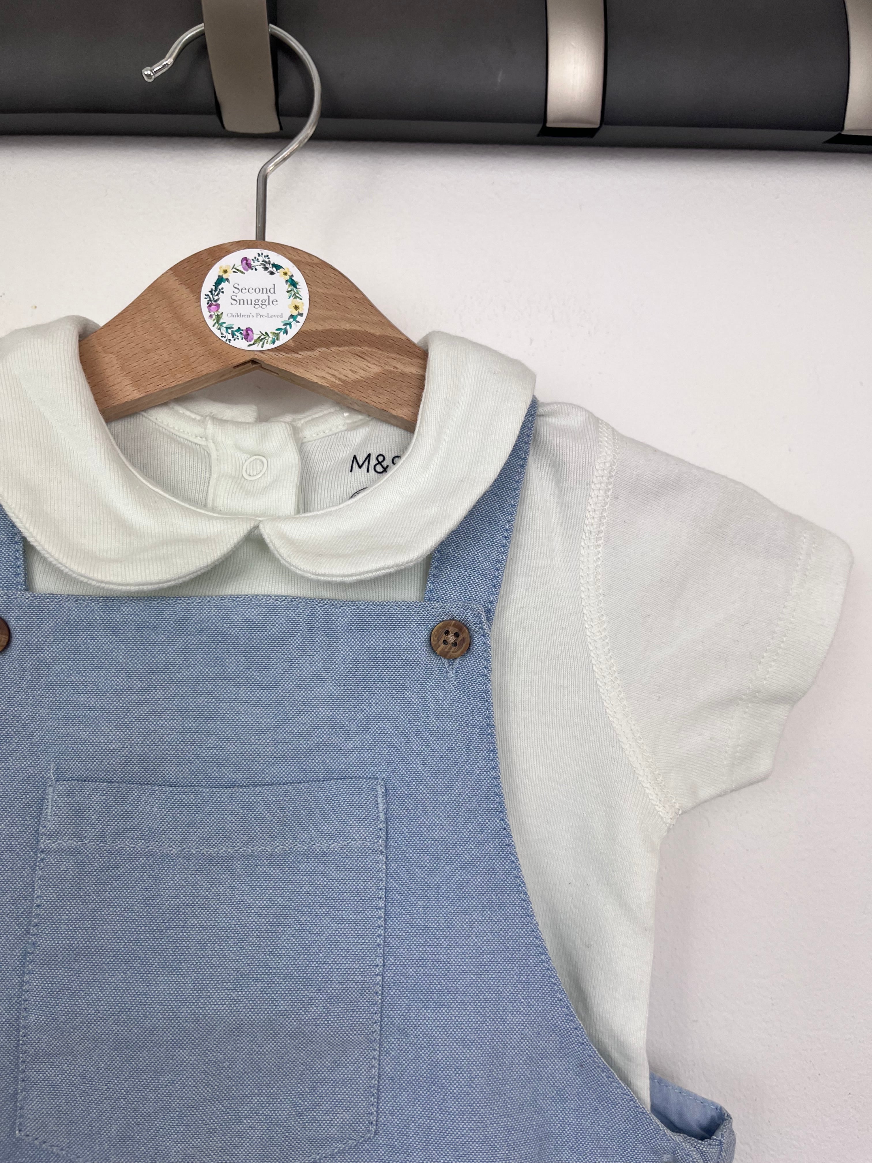 M&S 9-12 Months-Dungarees-Second Snuggle Preloved