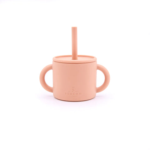 Silicone Cup With Handles & Straw-Cups-Second Snuggle Preloved
